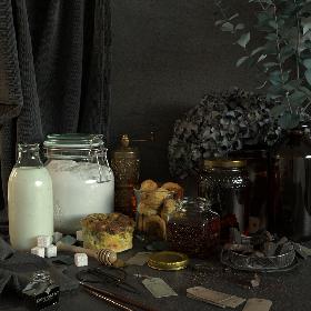 Full Photorealistic Still Life Scene